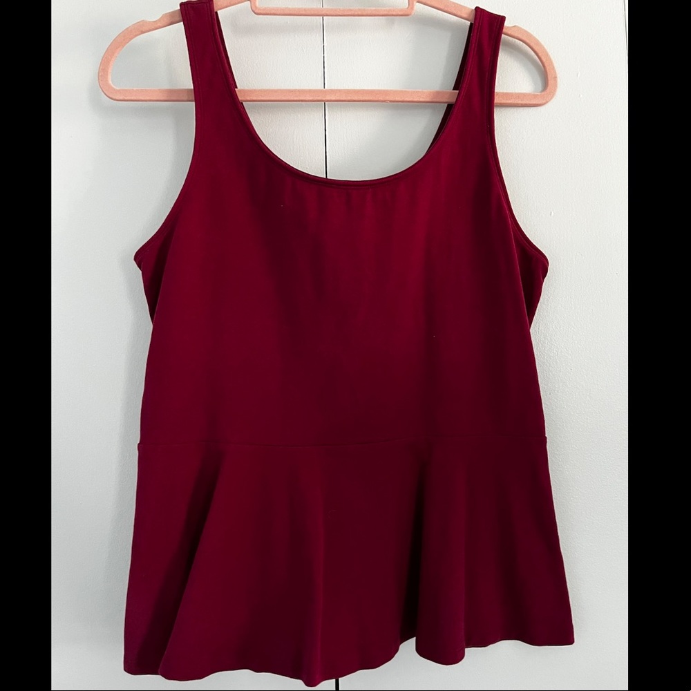 Express peplum top with zipper back